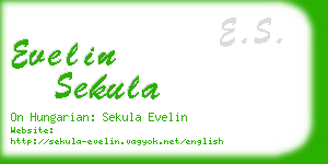 evelin sekula business card